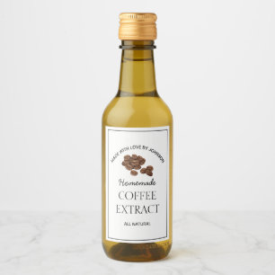 Étiquette d'extraction de café