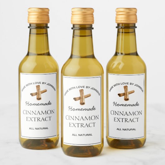 Étiquette d'extraction de cannelle (Bouteilles)