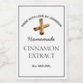Étiquette d'extraction de cannelle (Étiquettes simples)