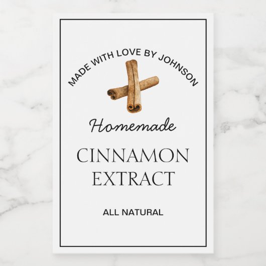 Étiquette d'extraction de cannelle (Étiquettes simples)