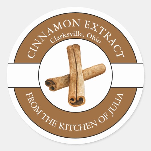 Étiquette d'extraction de cannelle (Devant)