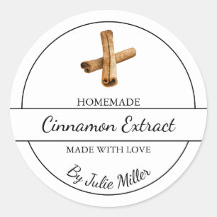 Étiquette d'extraction de cannelle maison simple