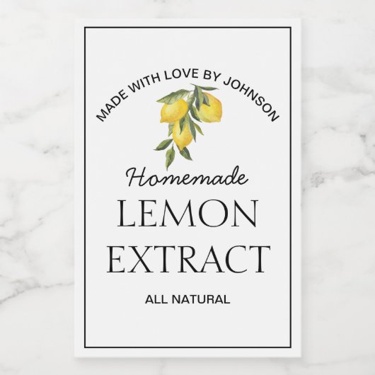 Étiquette d'extraction de citron (Étiquettes simples)