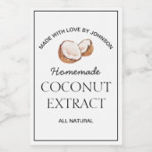 Étiquette d'extraction de coco (Étiquettes simples)