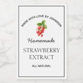 Étiquette d'extraction de fraises (Étiquettes simples)