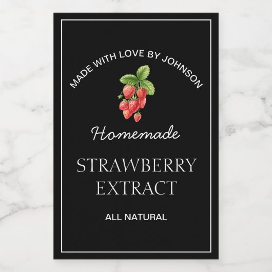 Étiquette d'extraction de fraises (Étiquettes simples)