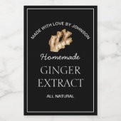 Étiquette d'extraction de gingembre (Étiquettes simples)