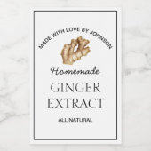Étiquette d'extraction de gingembre (Étiquettes simples)