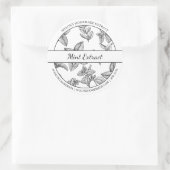 Étiquette d'extraction de la menthe de croquis noi (Sac)