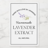 Étiquette d'extraction de lavande (Étiquettes simples)