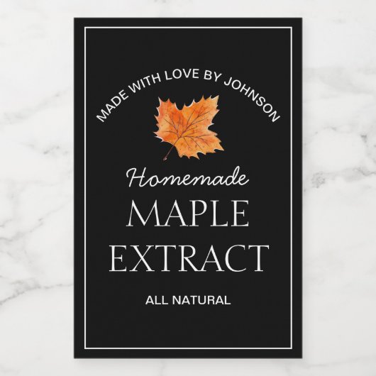 Étiquette d'extraction de l'érable (Étiquettes simples)