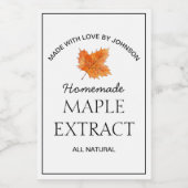 Étiquette d'extraction de l'érable (Étiquettes simples)