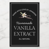 Étiquette d'extraction de vanille (Étiquettes simples)