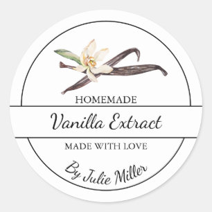 Étiquette d'extraction de vanille maison simple