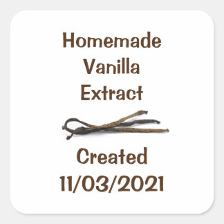 Étiquette d'extraction de vanille maison simple