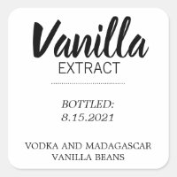 Étiquette d'extraction de vanille personnalisable