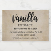 Étiquette d'extraction de vanille personnalisable (Étiquettes simples)