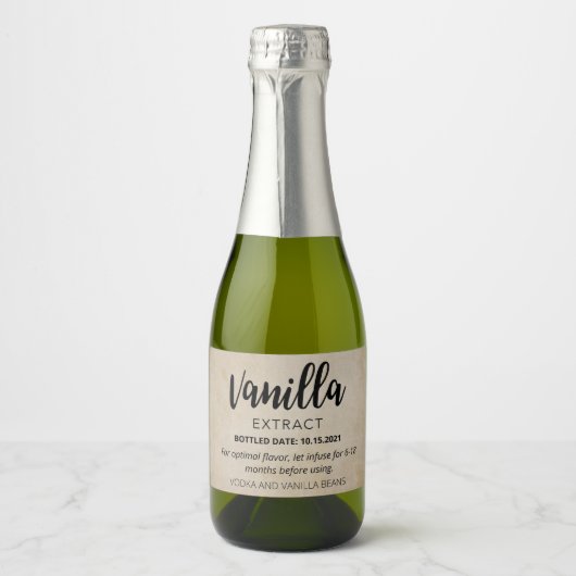 Étiquette d'extraction de vanille personnalisable (Devant)