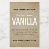 Étiquette d'extraction de vanille personnalisable (Étiquettes simples)