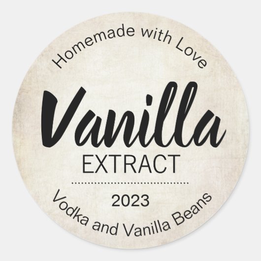 Étiquette d'extraction de vanille personnalisable (Devant)