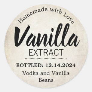 Étiquette d'extraction de vanille personnalisable