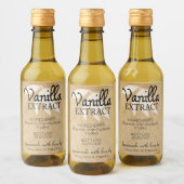 Étiquette d'extraction de vanille personnalisé (Bouteilles)