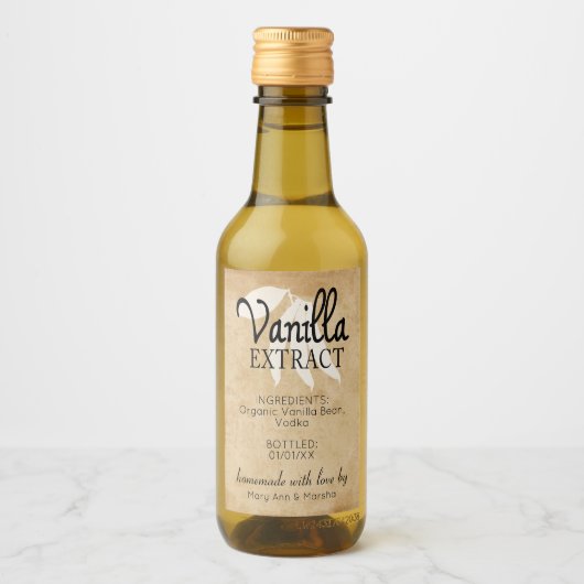 Étiquette d'extraction de vanille personnalisé (Devant)
