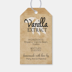 Étiquette d'extraction de vanille personnalisé