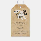 Étiquette d'extraction de vanille personnalisé (Dos)