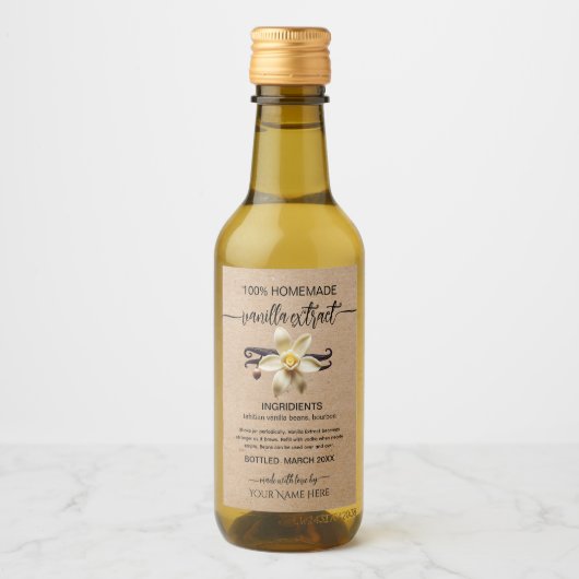 étiquette d'extraction de vanille personnalisée kr (Devant)