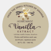 Étiquette d'extraction de vanille personnalisée Kr (Devant)