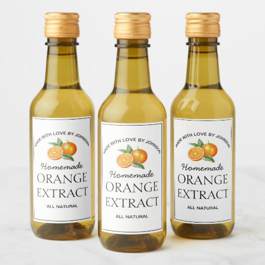 Étiquette d'extraction orange (Bouteilles)