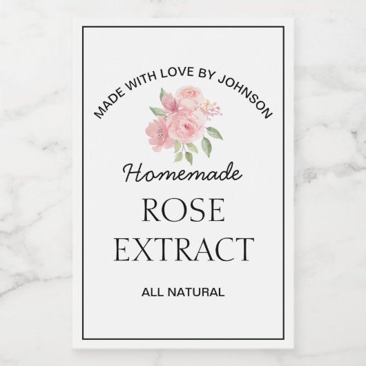 Étiquette d'extraction rose (Étiquettes simples)