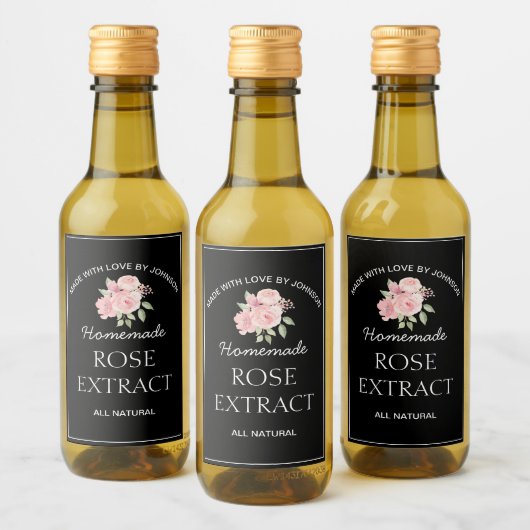 Étiquette d'extraction rose (Bouteilles)