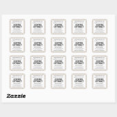 Étiquette d'extrait de Gingham personnalisable - M (Feuille)