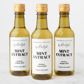 Étiquette d'extrait de menthe personnalisable (Bouteilles)