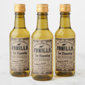 Étiquette d'extrait de vanille fait maison kraft V (Bouteilles)