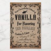 Étiquette d'extrait de vanille fait maison kraft V (Étiquettes simples)