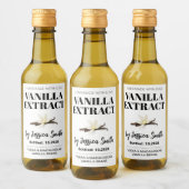 Étiquette d'extrait de vanille personnalisée (Bouteilles)