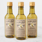 étiquette d'extrait de vanille personnalisée Kraft (Bouteilles)