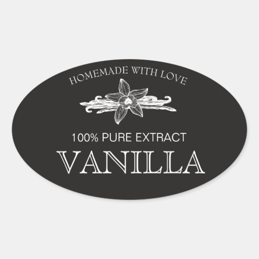 Étiquette d'extrait de vanille personnalisée VE005 (Devant)