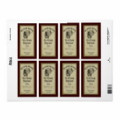 Étiquette d'Halloween de la Lune de sang (Feuille entière)