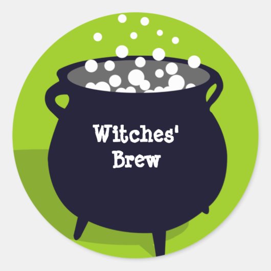 Étiquette d'Halloween vert ghoulish (Devant)