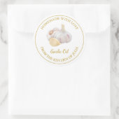 Étiquette d'huile d'ail fait maison | Blanc (Sac)