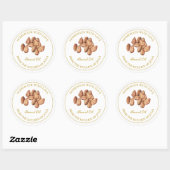 Étiquette d'huile d'amande maison Gold | Blanc (Feuille)