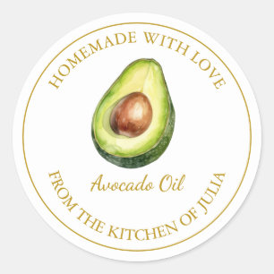 Étiquette d'huile d'Avocado fait maison Gold Bla