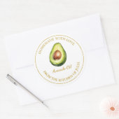 Étiquette d'huile d'Avocado fait maison Gold | Bla (Enveloppe)