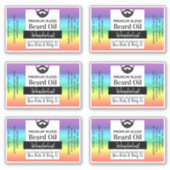 ÉTIQUETTE d'huile de barbe arc-en-ciel LGBTQ avec  (Devant)