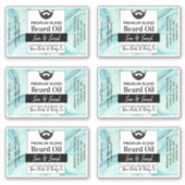 Étiquette d'huile de barbe de mer Aqua Côtier + In (Devant)