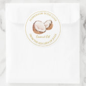 Étiquette d'huile de noix de coco maison Gold | Bl (Sac)